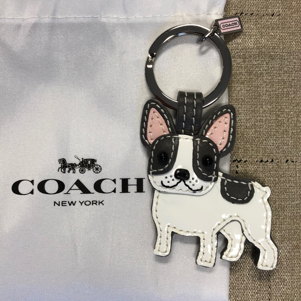 Coach bulldog keychain